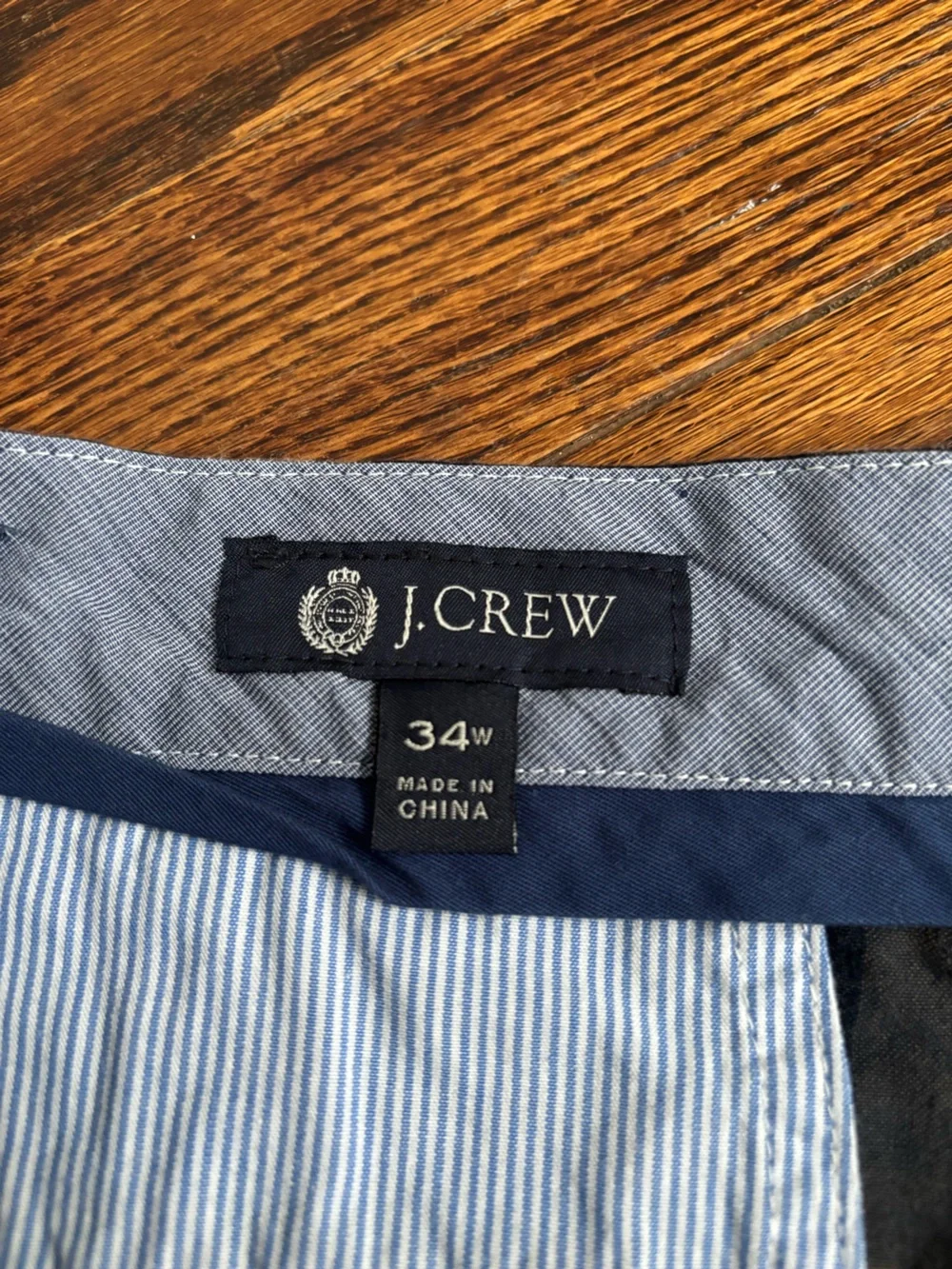 J.Crew Men's Navy and Black Plaid Shorts Size 34W